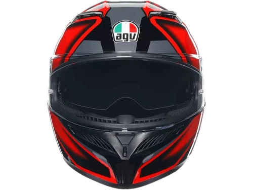 AGV Шлем K-3 E2206 COMPOUND BLACK/RED фото в интернет-магазине FrontFlip.Ru