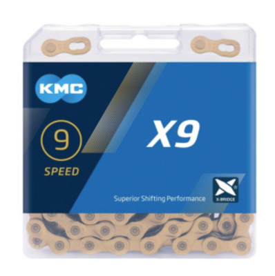 Цепь KMC X9 9ск. 114L Silver (BX09NP114) фото в интернет-магазине FrontFlip.Ru