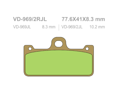 VESRAH Тормозные колодки  VD-969/2RJL фото в интернет-магазине FrontFlip.Ru