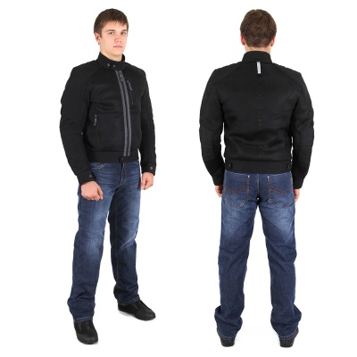 Куртка мужская INFLAME K10100 текстиль+сетка, цвет черный фото в интернет-магазине FrontFlip.Ru