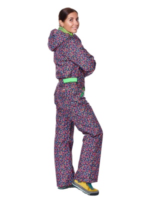 SNOW HEADQUARTER Горнолыжный комбинезон женский B-8871 ОРАНЖЕВЫЙ фото в интернет-магазине FrontFlip.Ru