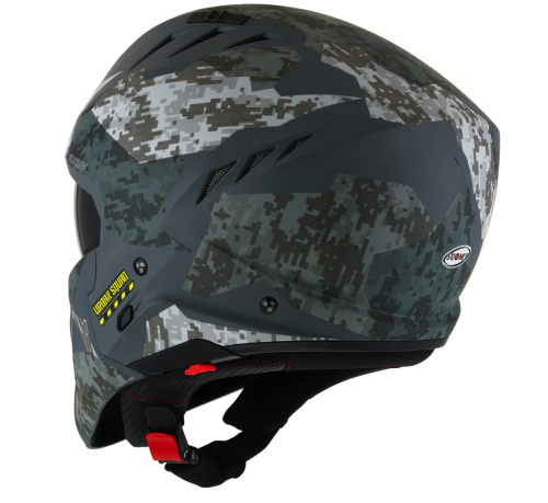 [SUOMY] Мотошлем ARMOR URBAN SQUAD CAMOUFLAGE, цвет Серый Матовый фото в интернет-магазине FrontFlip.Ru