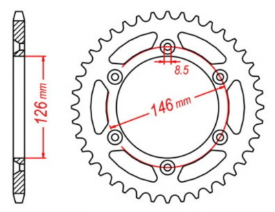 PBR Звезда задняя    808-49   (сталь) фото в интернет-магазине FrontFlip.Ru