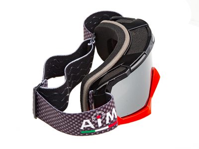 Очки кроссовые AiM (PRO) 157-500 Black-Red Glossy фото в интернет-магазине FrontFlip.Ru