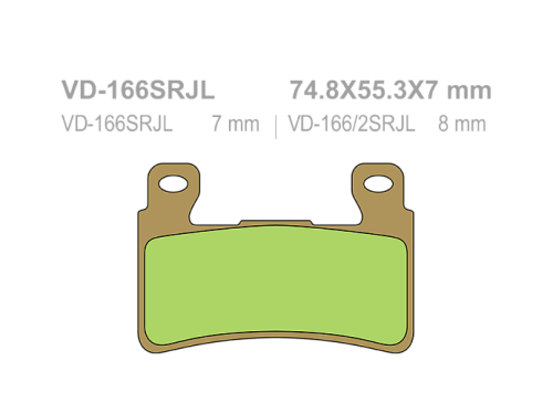 VESRAH Тормозные колодки  VD-166SRJL  (245) фото в интернет-магазине FrontFlip.Ru