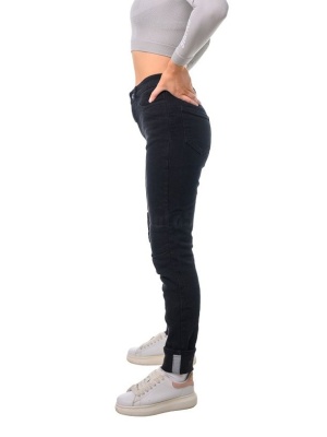 STARKS Мотоджинсы ZENA LITE, жен., Slim fit, черные фото в интернет-магазине FrontFlip.Ru