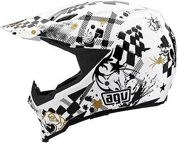 Шлем AGV AX-8 MULTI Spider White/Black/Gold