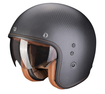 [SCORPION EXO] Мотошлем BELFAST EVO CARBON SOLID, цвет Карбон Матовый/Черный фото в интернет-магазине FrontFlip.Ru