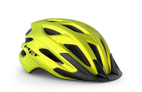 Велошлем Met Crossover MIPS Metallic Lime Yellow фото в интернет-магазине FrontFlip.Ru
