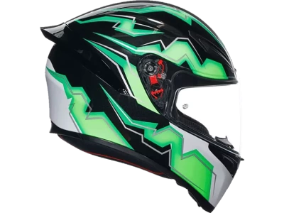 AGV Шлем K-1 E2206 KRIPTON BLACK/GREEN фото в интернет-магазине FrontFlip.Ru