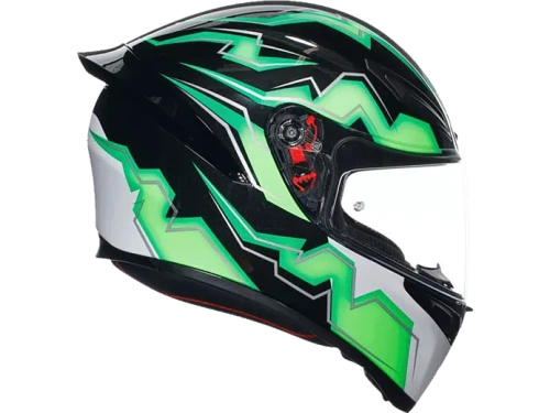 AGV Шлем K-1 E2206 KRIPTON BLACK/GREEN фото в интернет-магазине FrontFlip.Ru