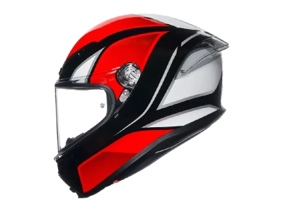 AGV Шлем K-6 E2206 HYPHEN BLACK/RED/WHITE фото в интернет-магазине FrontFlip.Ru