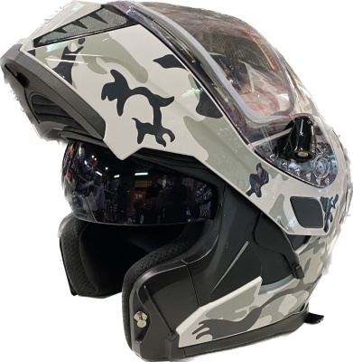 Шлем для снегохода AIM 906 Camouflage Glossy фото в интернет-магазине FrontFlip.Ru
