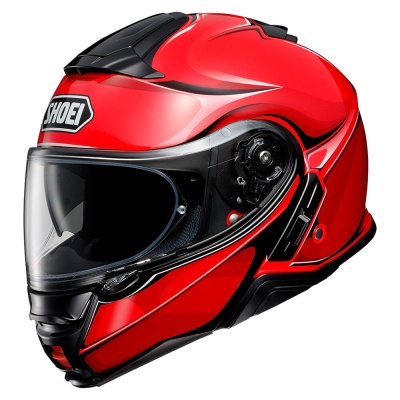 SHOEI Мотошлем NEOTEC II WINSOME красно-черный, TC-1 фото в интернет-магазине FrontFlip.Ru