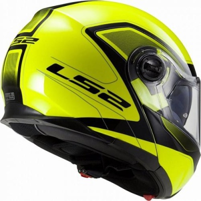 Шлем с двойным стеклом для снегохода и квадроцикла LS2 FF325 STROBE SNOW CIVIK желто-черный фото в интернет-магазине FrontFlip.Ru