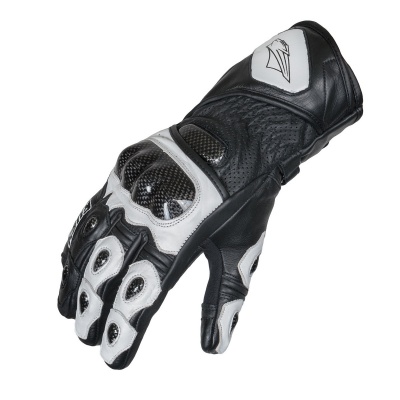 [RUSH] Перчатки RSX кожа, цвет Черный/Белый фото в интернет-магазине FrontFlip.Ru
