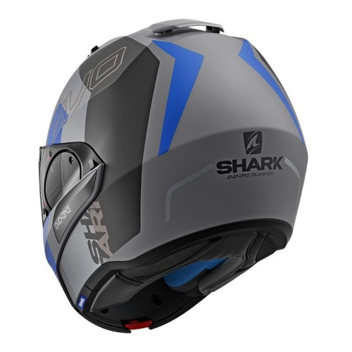 SHARK Мотошлем EVO-ONE 2 SLASHER MAT AKB Антрацит/Черный/Синий фото в интернет-магазине FrontFlip.Ru