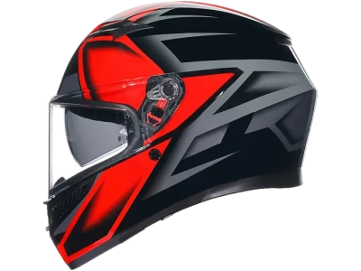 AGV Шлем K-3 E2206 COMPOUND BLACK/RED фото в интернет-магазине FrontFlip.Ru