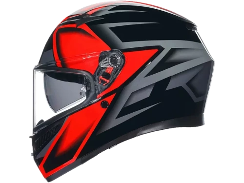 AGV Шлем K-3 E2206 COMPOUND BLACK/RED фото в интернет-магазине FrontFlip.Ru