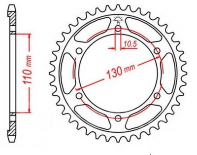 PBR Звезда задняя    241-38   (сталь) фото в интернет-магазине FrontFlip.Ru