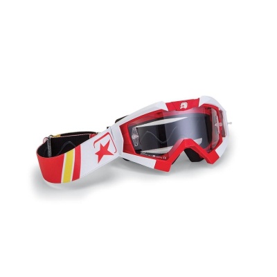 ARIETE Очки для шлема MX GOGGLES RIDING CROWS BASIC RED- WHITE фото в интернет-магазине FrontFlip.Ru