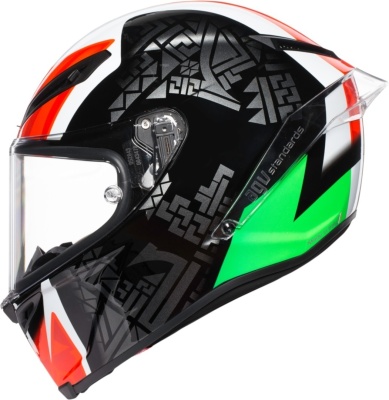 Шлем AGV CORSA R MULTI Casanova Black/Red/Green фото в интернет-магазине FrontFlip.Ru