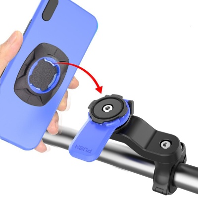 Держатель для телефона на руль Moto Holder синий фото в интернет-магазине FrontFlip.Ru