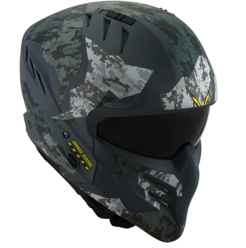 [SUOMY] Мотошлем ARMOR URBAN SQUAD CAMOUFLAGE, цвет Серый Матовый фото в интернет-магазине FrontFlip.Ru