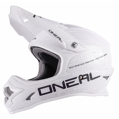 ONEAL Шлем кроссовый 3Series FLAT Термопластик, мат., Белый фото в интернет-магазине FrontFlip.Ru