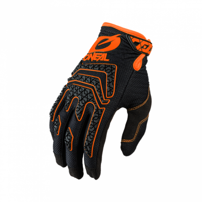 Перчатки эндуро-мотокросс O'NEAL SNIPER ELITE мужской черный/оранжевый фото в интернет-магазине FrontFlip.Ru