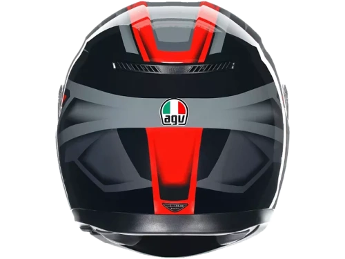 AGV Шлем K-3 E2206 COMPOUND BLACK/RED фото в интернет-магазине FrontFlip.Ru