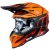 Шлем кроссовый JUST1 J39 POSEIDON, оранжевый/черный/красный глянцевый фото в интернет-магазине FrontFlip.Ru
