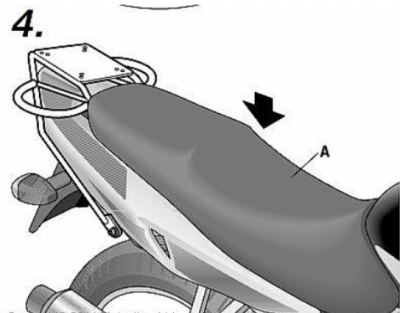 Крепление кофра SHAD Suzuki GS500 F - 01/11, задний фото в интернет-магазине FrontFlip.Ru