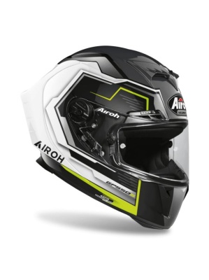 AIROH шлем интеграл GP550 S RUSH WHITE/YELLOW GLOSS фото в интернет-магазине FrontFlip.Ru