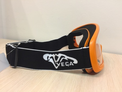 Кроссовая мото маска VEGA оранжевая фото в интернет-магазине FrontFlip.Ru