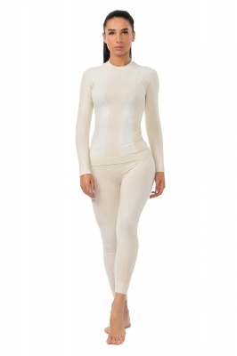 Комплект термобелья женский V-MOTION F10 бежевый фото в интернет-магазине FrontFlip.Ru