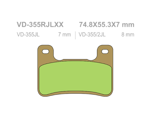VESRAH Тормозные колодки  VD-355RJLXX  (289) фото в интернет-магазине FrontFlip.Ru