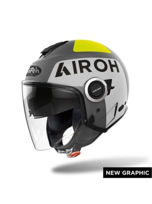 Мотошлем AIROH HELIOS UP GREY MATT фото в интернет-магазине FrontFlip.Ru