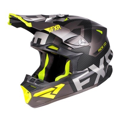 Шлем FXR Blade 2.0 Carbon Evo Black/Hi Vis фото в интернет-магазине FrontFlip.Ru