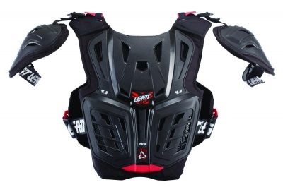 Защита панцирь подростковый Leatt Chest Protector 4.5 Pro Junior Black/Red фото в интернет-магазине FrontFlip.Ru