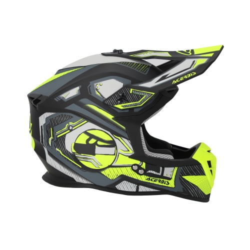Шлем Acerbis LINEAR 22-06 Black/Fluo-Yellow фото в интернет-магазине FrontFlip.Ru