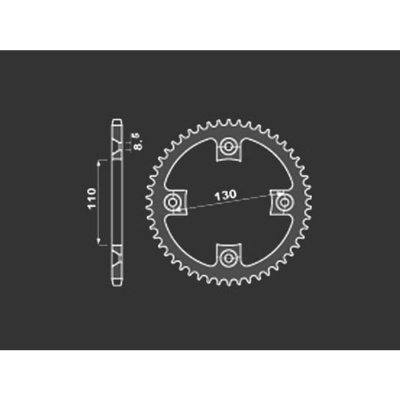 PBR Звезда задняя    4306-56   (алюм) фото в интернет-магазине FrontFlip.Ru