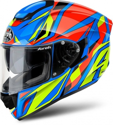 AIROH шлем интеграл ST501 THUNDER BLUE GLOSS фото в интернет-магазине FrontFlip.Ru
