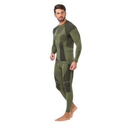 Комплект термобелья мужской  V-MOTION F10 зеленый фото в интернет-магазине FrontFlip.Ru