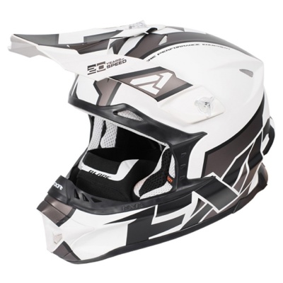 Шлем FXR Blade Clutch White/Charcoal/Black фото в интернет-магазине FrontFlip.Ru