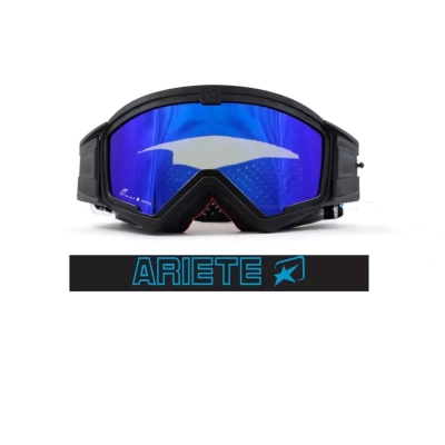 ARIETE Кроссовые очки (маска) MUDMAX - BLACK / BLUE LENS (moto parts) фото в интернет-магазине FrontFlip.Ru