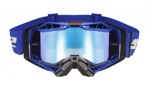 LS2 Очки кросс AURA Goggle с хамелеон линзой черно-синие с линзой синий хамелеон фото в интернет-магазине FrontFlip.Ru