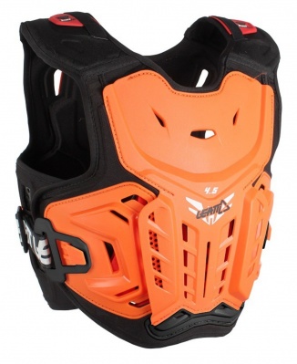 Защита панцирь подростковый Leatt Chest Protector 4.5 Junior Orange/White фото в интернет-магазине FrontFlip.Ru