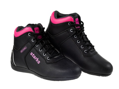 STARKS Мотокеды перфорированные CL-1 AIR., жен., черный/розовый фото в интернет-магазине FrontFlip.Ru