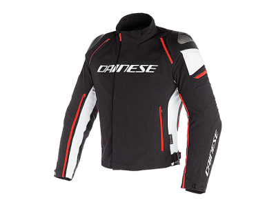 DAINESE Куртка ткань RACING 3 D-DRY N32 BLK/WHITE/FLUO-RED фото в интернет-магазине FrontFlip.Ru